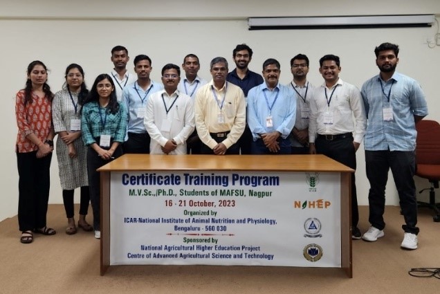 Hands On Training Program For One Week At NIANP, Bengaluru For P.G. Students
